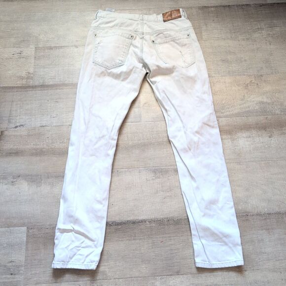 Zara Man Men's Pants White Jeans Distressed Size 32 - Picture 6 of 7